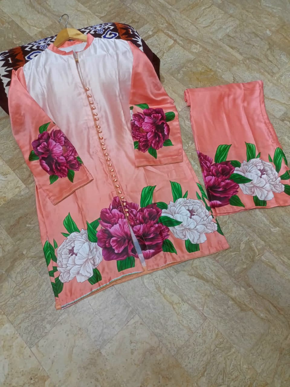 Digital Front &amp; Back Floral Print Co-Ord Set 2PCs 🌸✨