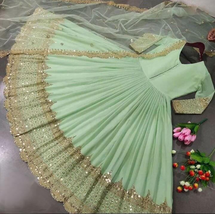Midnight Star Chiffon 3Piece Suite Heavily Embroidered Sitara Work
