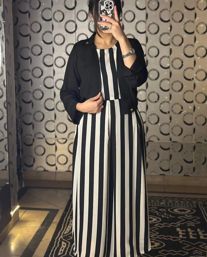Zebra Print Frock & Soft Cotton Coati 2Piece Set