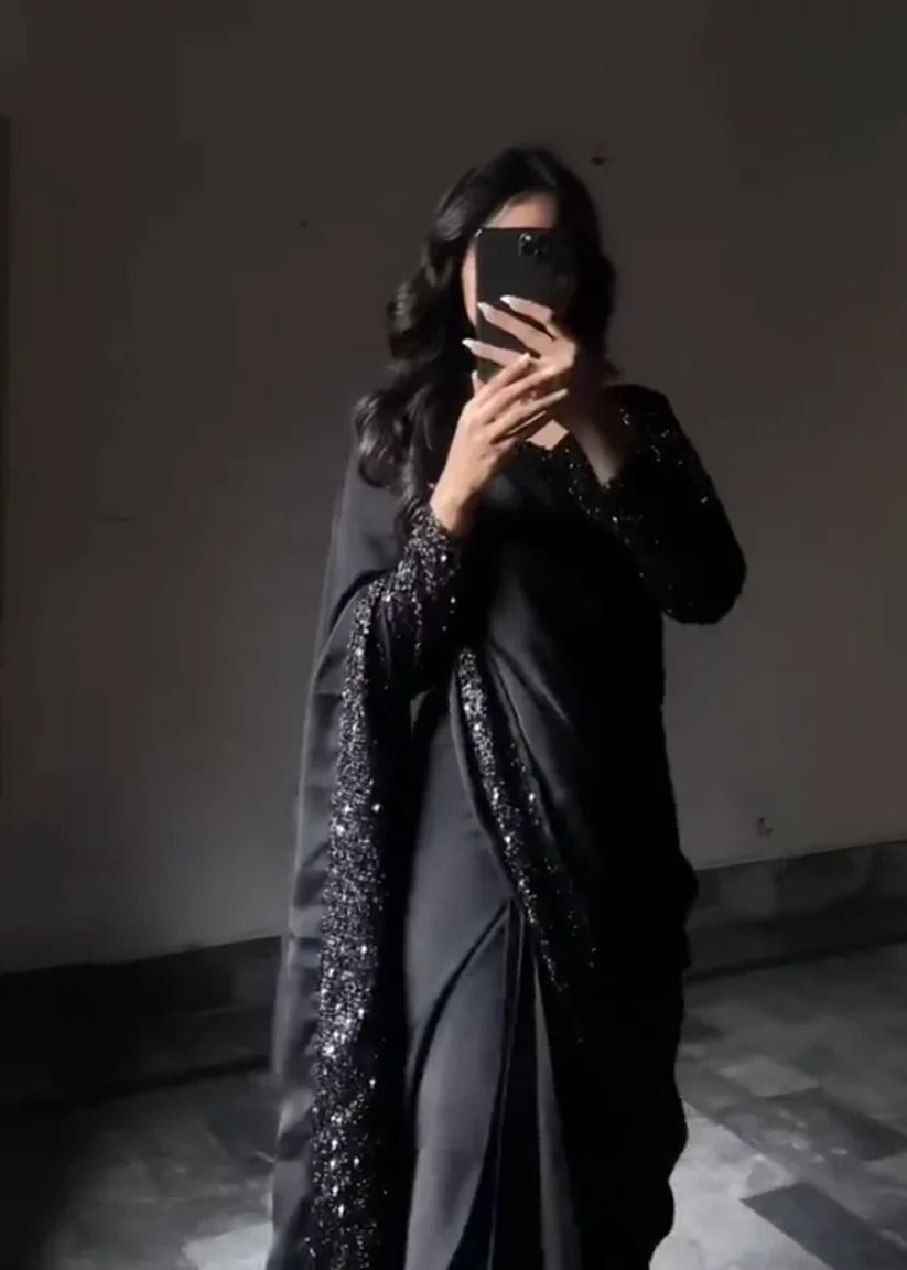 Premium Shamose Silk Saree Ready to Wear Elegance