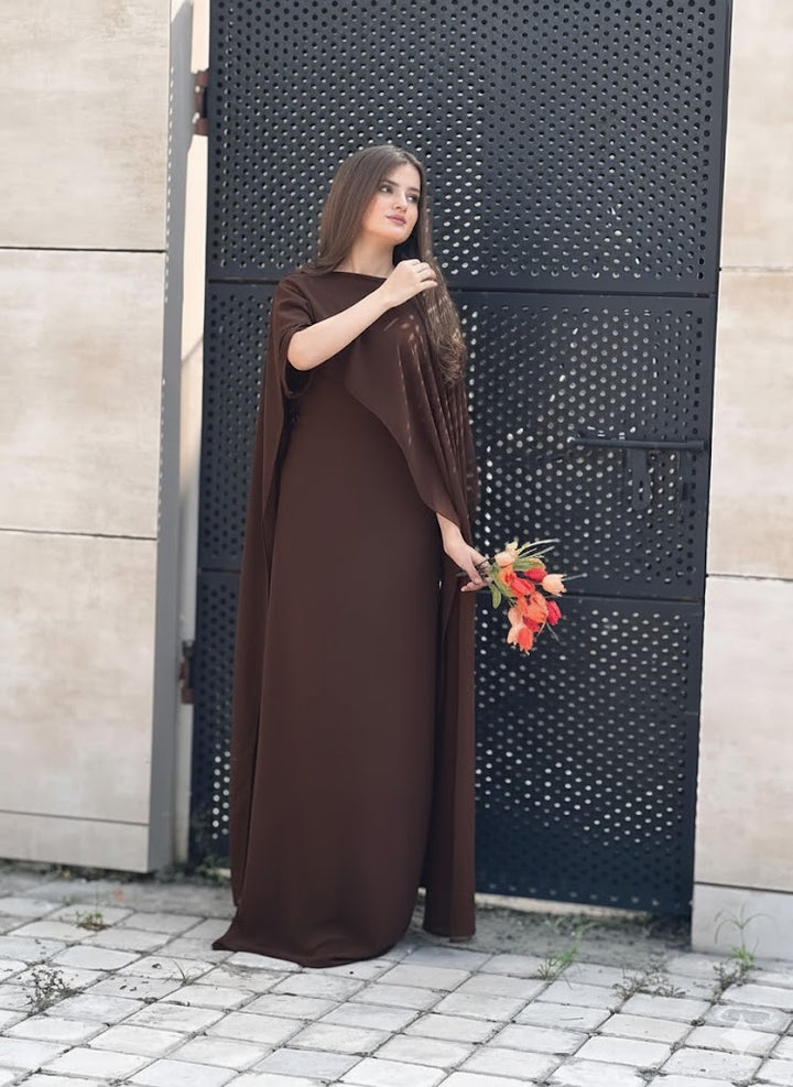 Cape Shawl & Dress Two Piece Set