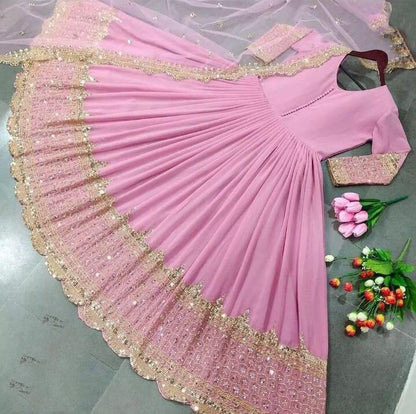 Midnight Star Chiffon 3Piece Suite Heavily Embroidered Sitara Work