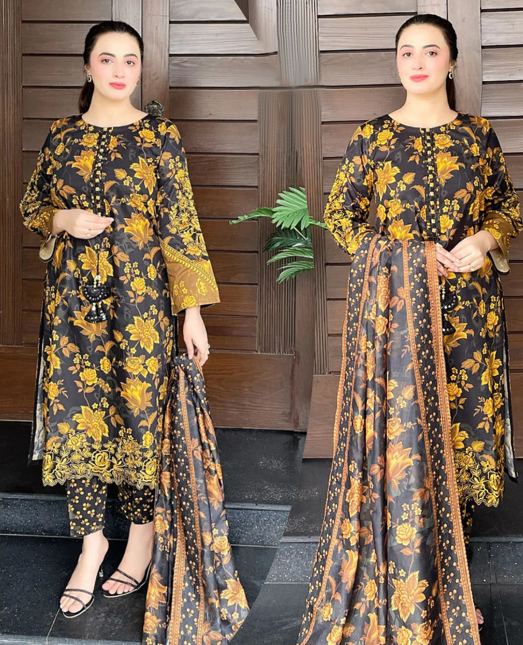 Digital Printed 3PCs – Embroidered & Handwork Suit