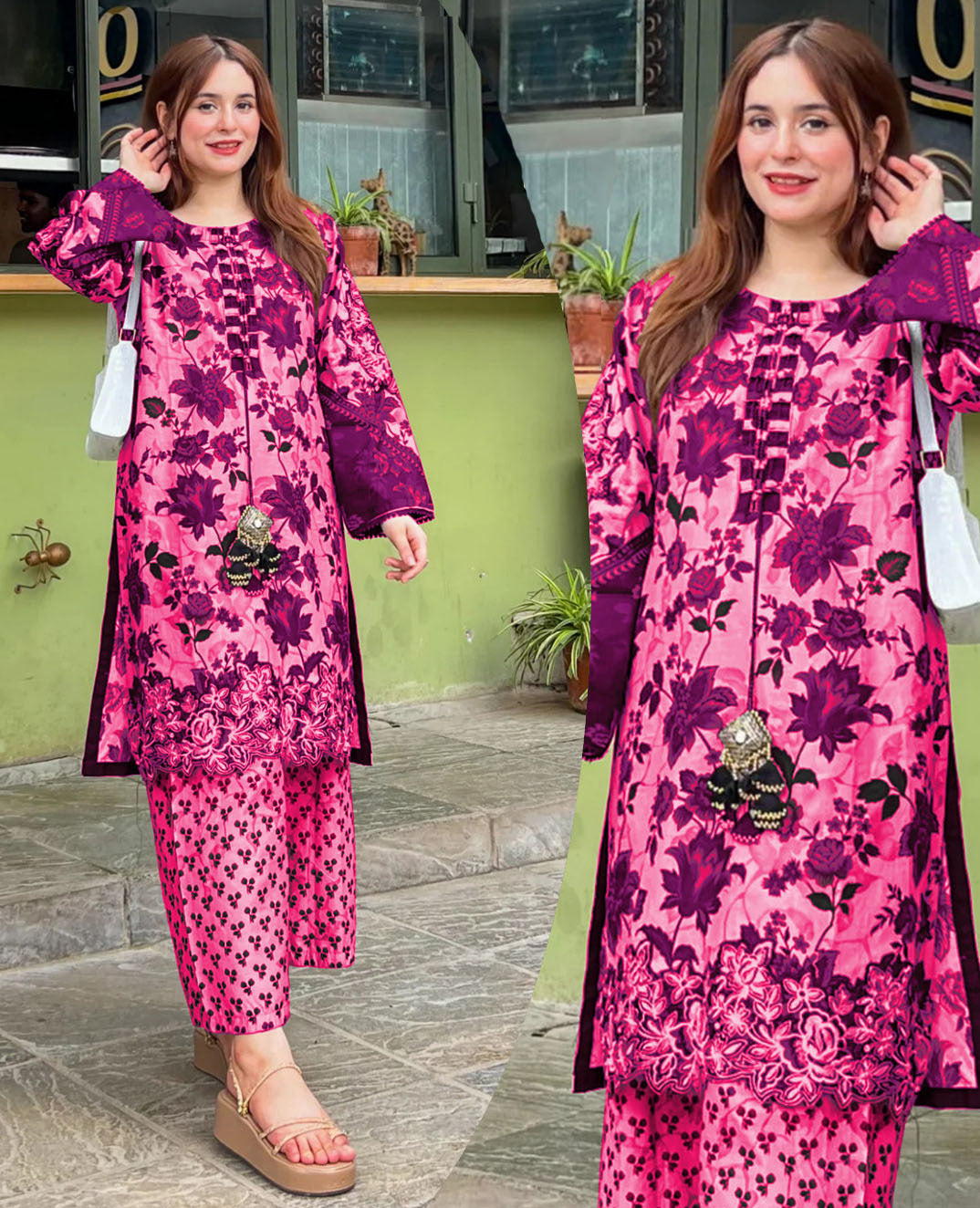 Digital Printed 3PCs – Embroidered & Handwork Suit