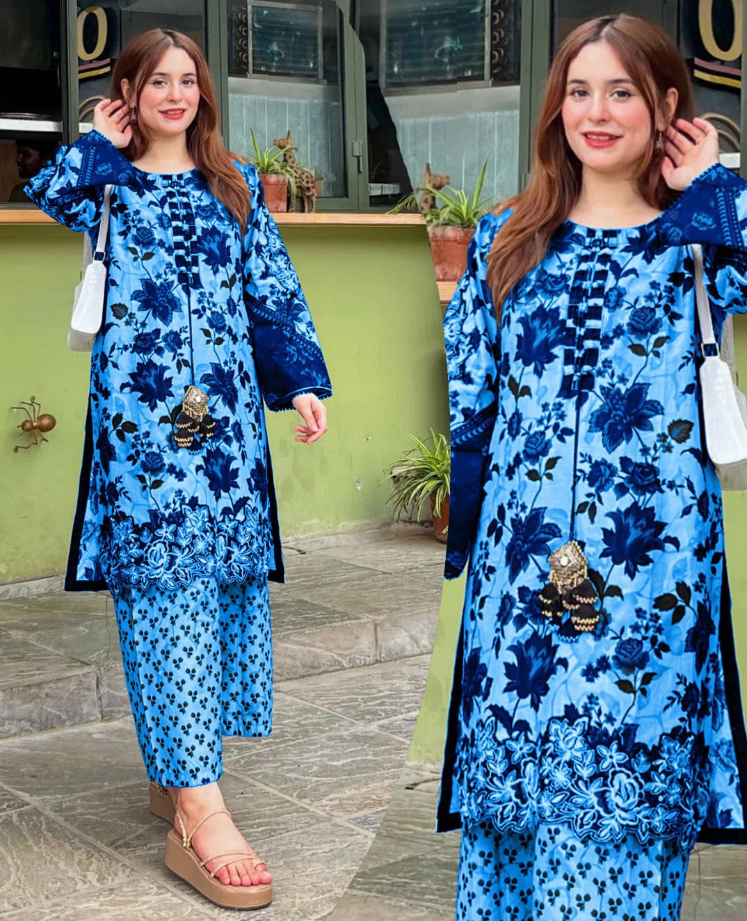 Digital Printed 3PCs – Embroidered & Handwork Suit