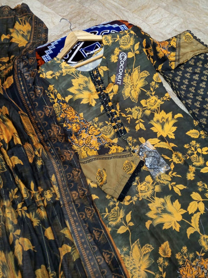 Digital Printed 3PCs – Embroidered & Handwork Suit